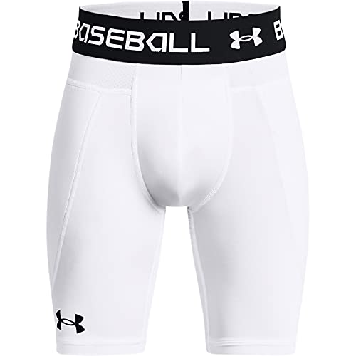 Under Armour Boys Utility Slider w/Cup 21, White (100)/Graphite, Medium