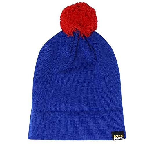 South Park Officially Licensed Stan Marsh Cosplay Knit Pom Beanie Hat - Blue/Red - Officially Licensed