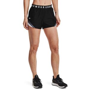 Under Armour Women's Play Up TriCo Shorts 3.0, Black (001)/White, X-Small