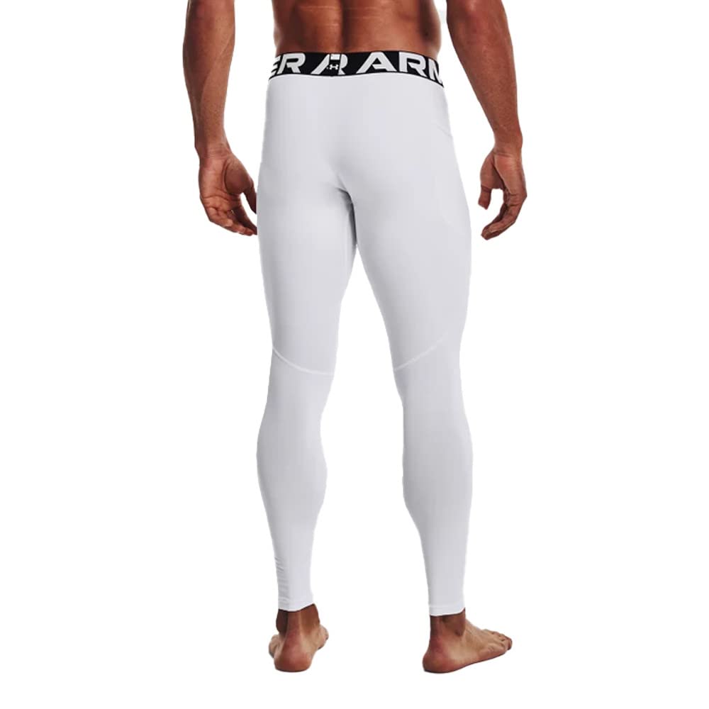 Under Armour Men's ColdGear Armour Leggings , White (100)/Black, Small