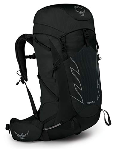 Osprey Tempest 30L Women's Hiking Backpack with Hipbelt, Stealth Black, WXS/S