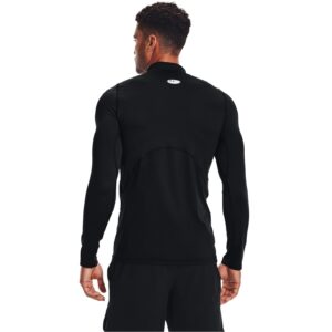 Under Armour Men's ColdGear Armour Fitted Mock, Black (001)/White, Large