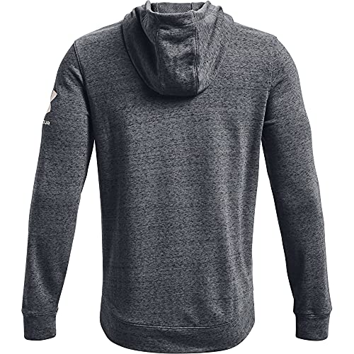 Under Armour Men's Rival Terry Full-Zip Hoodie, Pitch Gray Full Heather (012)/Onyx White, Medium