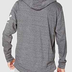 Under Armour Men's Rival Terry Full-Zip Hoodie, Pitch Gray Full Heather (012)/Onyx White, Medium