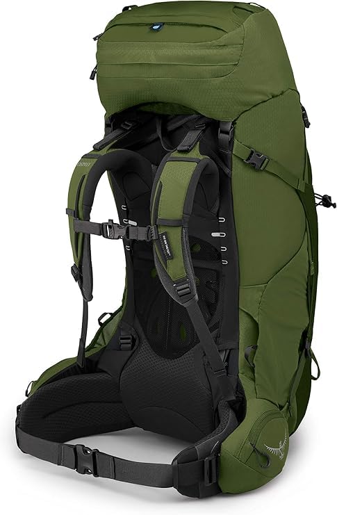 Osprey Aether 65L Men's Backpacking Backpack, Garlic Mustard Green, S/M