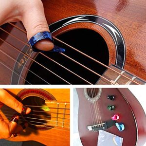 Honbay 8PCS Celluloid Guitar Thumb Finger Picks Flat Thumbpicks Guitar Thumb Picks in a Metal Box for Fingerstyle Acoustic Guitar Banjo or Ukulele (8 Color, Thumb Picks)