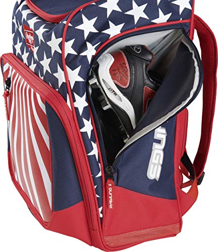 Rawlings | LEGION Backpack Equipment Bag | Baseball & Softball | Red/White/Blue