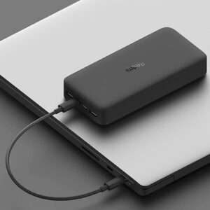 Xiaomi 20000mAh Redmi Power Bank, Fast Charge, Two-Way 18W Fast Charge, Dual Input and Output Ports, 74Wh High Capacity, External Battery Pack Compatible with iPhone, Samsung, Android Devices