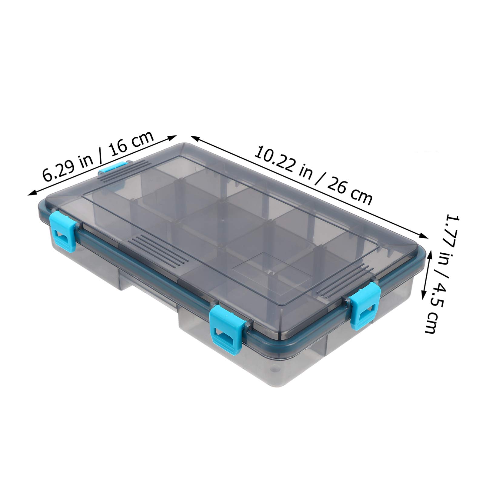 BESPORTBLE Boxes Fishing Accessories Box Fishing Tackle Carrier Fish Tackle Storage Case Fishing Supplies Waterproof Bait Hook Case Fishing Accessories Holder Adjustable Gadget Box