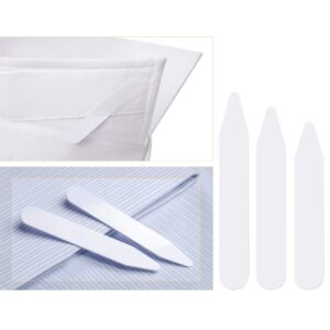 BESPORTBLE Collar Stays for Men - 200Pcs Collar Stiffeners Plastic White Shirt Collar Bones Dress Shirt in 3 Sizes