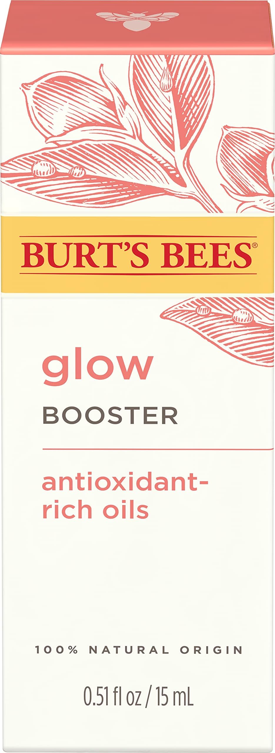 Burt's Bees Glow Booster Face Serum with Antioxidant-Rich Oils for Normal and Combination Skin, 0.51 Fluid Ounces