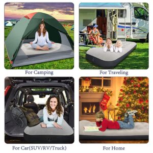 SAYGOGO Camping Air Mattress Travel Bed Sleeping Pad - Leak Proof Inflatable Mattress with Thickened Surface Built-in Pillow Air Bed for Home Camping SUV Truck RV Tent(Updated)