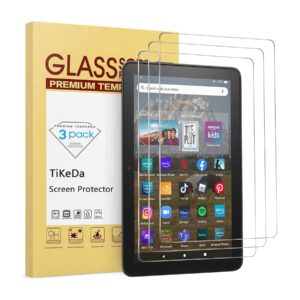 3 pack screen protector for all-new fire hd 8/hd8 plus/fire hd 8 kids/fire hd 8 kids pro tablet (12th &10th generation, 2022&2020 released),tempered glass 9h hardness anti scratch clear, 8-inch