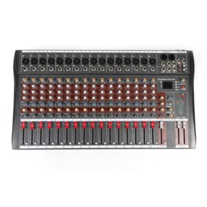 Bluetooth Studio Audio Mixer Sound Mixing Console Desk System Interface w/USB Drive for PC Recording Input AC 110V for Professional and Beginners Recording Function (16 Channel)