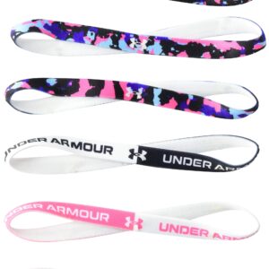 Under Armour Girls' Graphic Headbands 6-Pack, Sky Blue (914)/Black, One Size Fits All