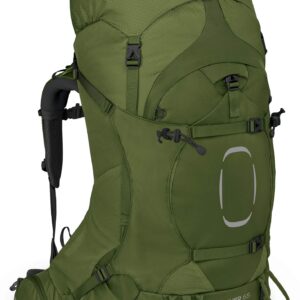 Osprey Aether 65L Men's Backpacking Backpack, Garlic Mustard Green, S/M