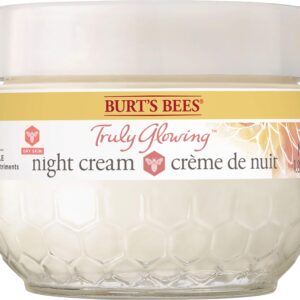 Burts Bees Truly Glowing Night Cream - Dry Skin Unisex 1.8 oz, White