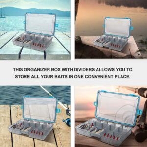 BESPORTBLE Boxes Fishing Accessories Box Fishing Tackle Carrier Fish Tackle Storage Case Fishing Supplies Waterproof Bait Hook Case Fishing Accessories Holder Adjustable Gadget Box