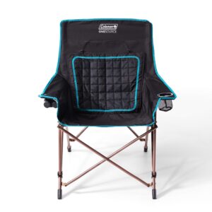 coleman rechargeable heated camping chair | onesource heated chair & lithium ion battery