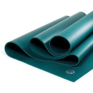 Manduka PRO Lite Yoga Mat - Lightweight For Women and Men, Non Slip, Cushion for Joint Support and Stability, 4.7mm Thick, 71 Inch (180cm), Deep Sea Green, 71" x 24"