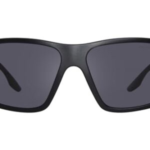 PRADA LINEA ROSSA PS 02XS - DG002G Sunglasses BLACK RUBBER w/POLAR DARK GREY 60mm