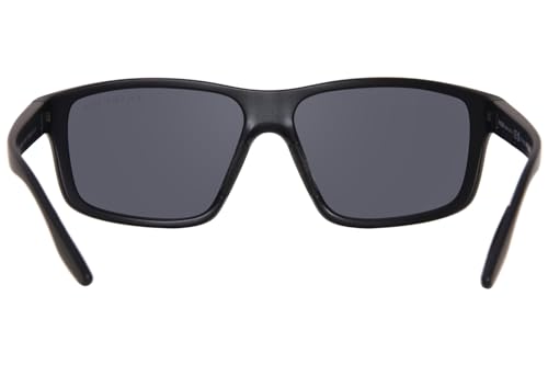 PRADA LINEA ROSSA PS 02XS - DG002G Sunglasses BLACK RUBBER w/POLAR DARK GREY 60mm