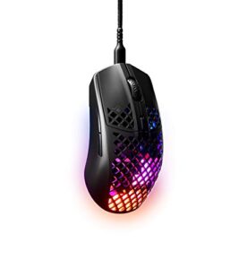 steelseries aerox 3 - super light gaming mouse - 8,500 cpi truemove core optical sensor - ultra-lightweight water resistant design - universal usb-c connectivity