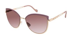 jessica simpson women's j5962 refined metal cat eye sunglasses with uv400 protection - glamorous sunglasses for women, 59mm