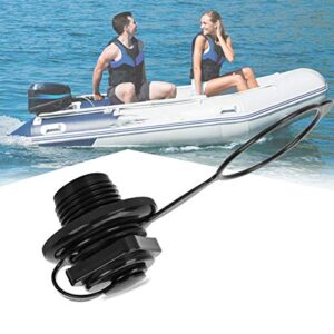 Inflatable Boat Air Valve, 23.9mm Plastic Inflatable Fishing Boat Air Valve Kayak Air Valve Inflatable Boat Replacement Air Valve Black