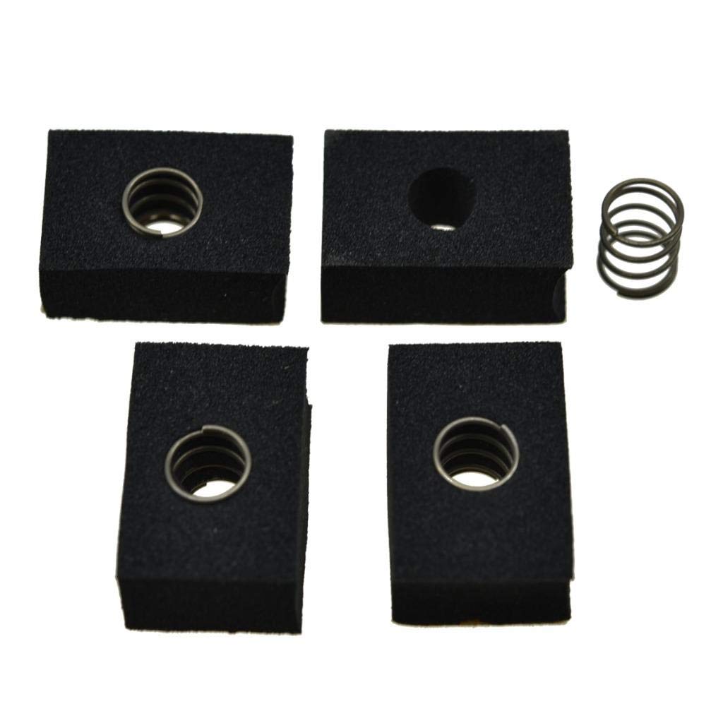 KAISH Pack of 4 Bass Pickup Height Foam Pickup Height Adjustment Pads with Springs for P Bass or Jaquar Pickups