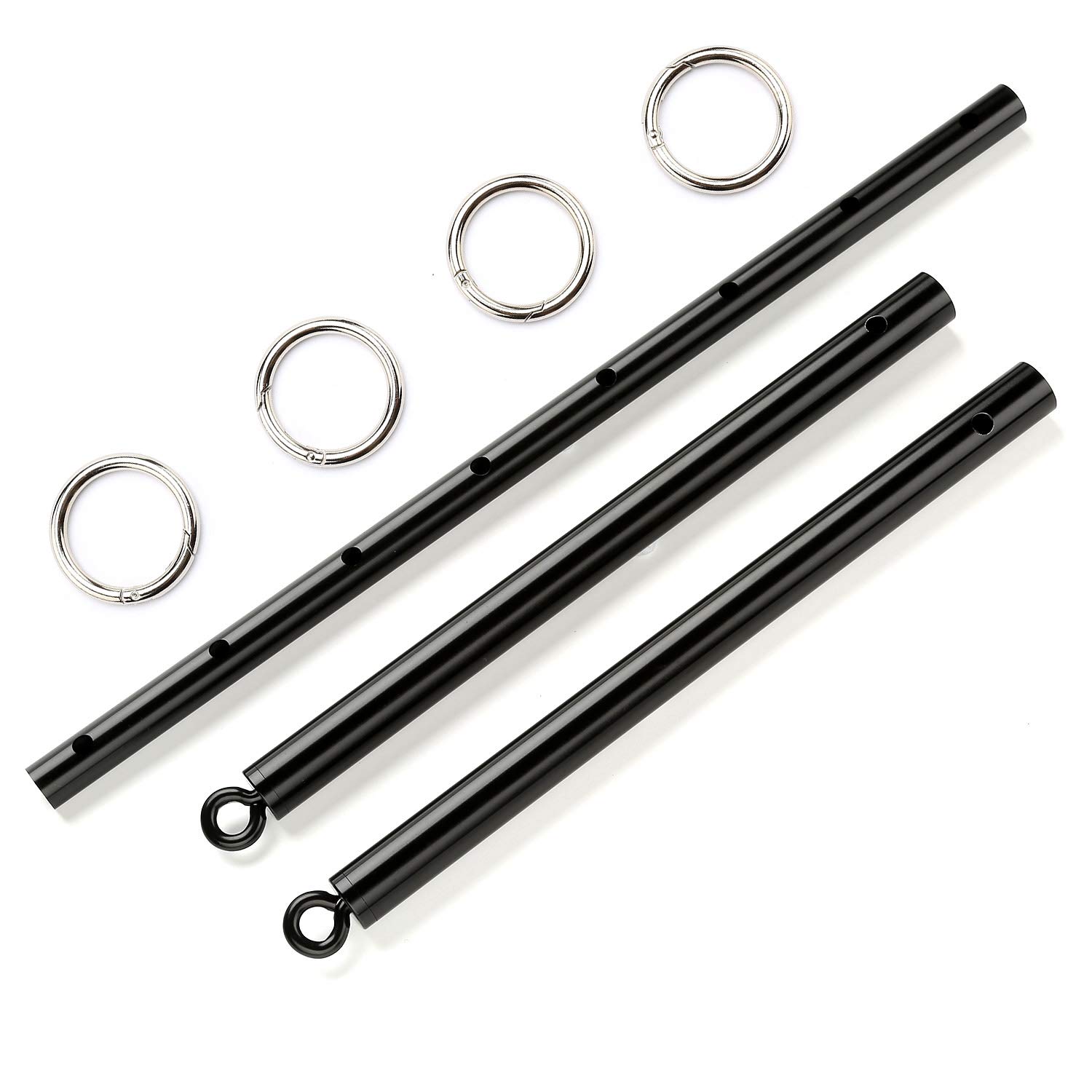 EXREIZST Expandable 2 Spreader Bar Set Kit with 4 Adjustable Straps Tools Set for Home, Black