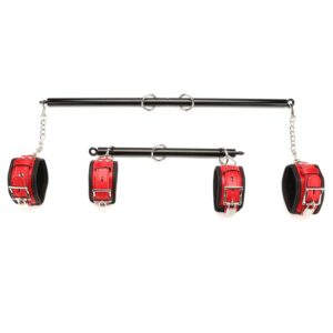 EXREIZST Expandable 2 Spreader Bar Set Kit with 4 Adjustable Straps Tools Set for Home, Black