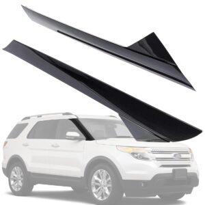 KARPAL 2 PCS A-Pillar Front Left + Right Molding Windshield Outer Trim Replacement BB5Z-7803145-AA BB5Z-7803137-AB Compatible with 2011-2019 Ford Explorer