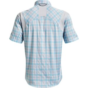 Under Armour Men's Tide Chaser 2.0 Plaid Fish Short-Sleeve T-Shirt, Blue Topaz (431)/Blue Note, Small