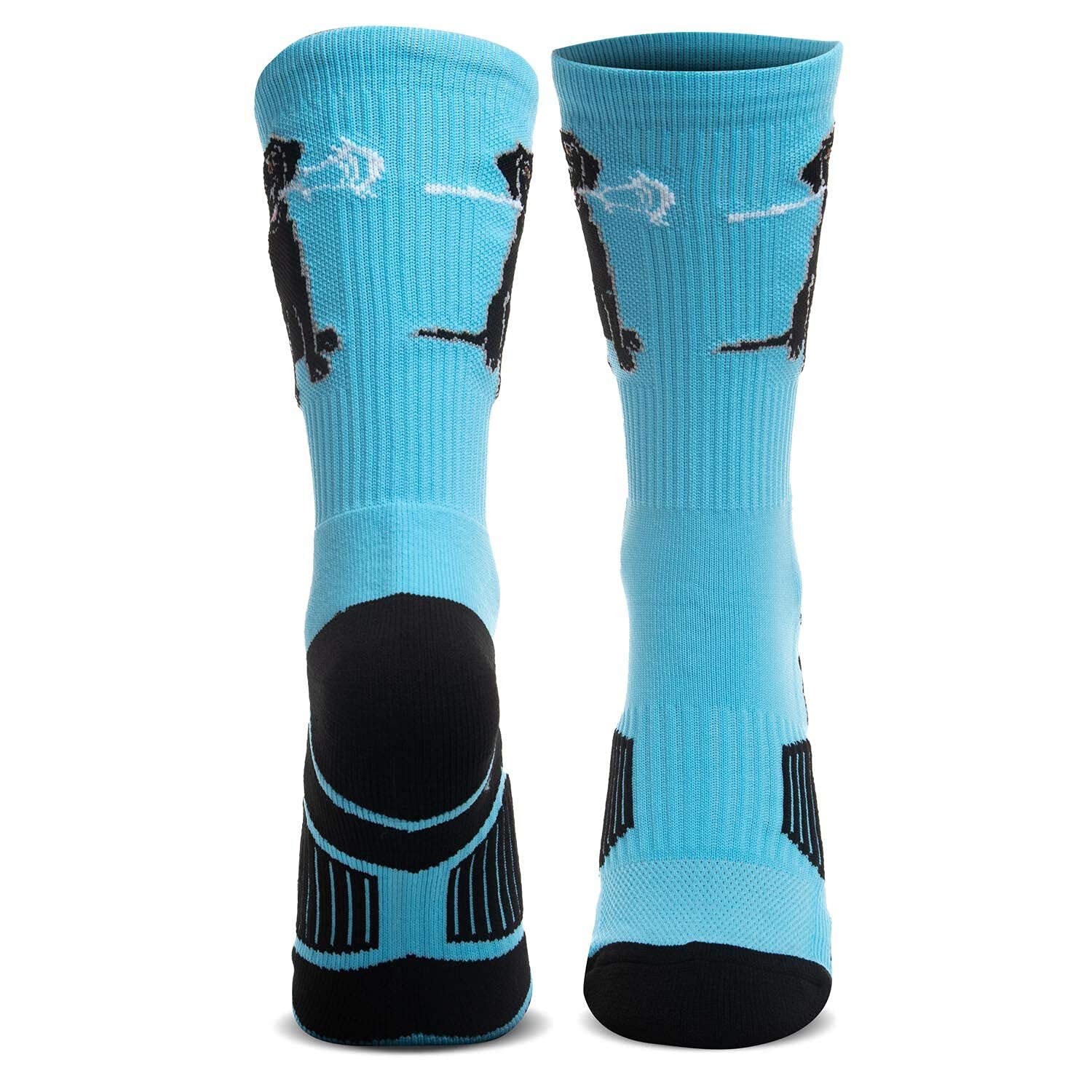 ChalkTalkSPORTS Lacrosse Athletic Mid-Calf Woven Socks | Lacrosse Dog Socks | Adult Size