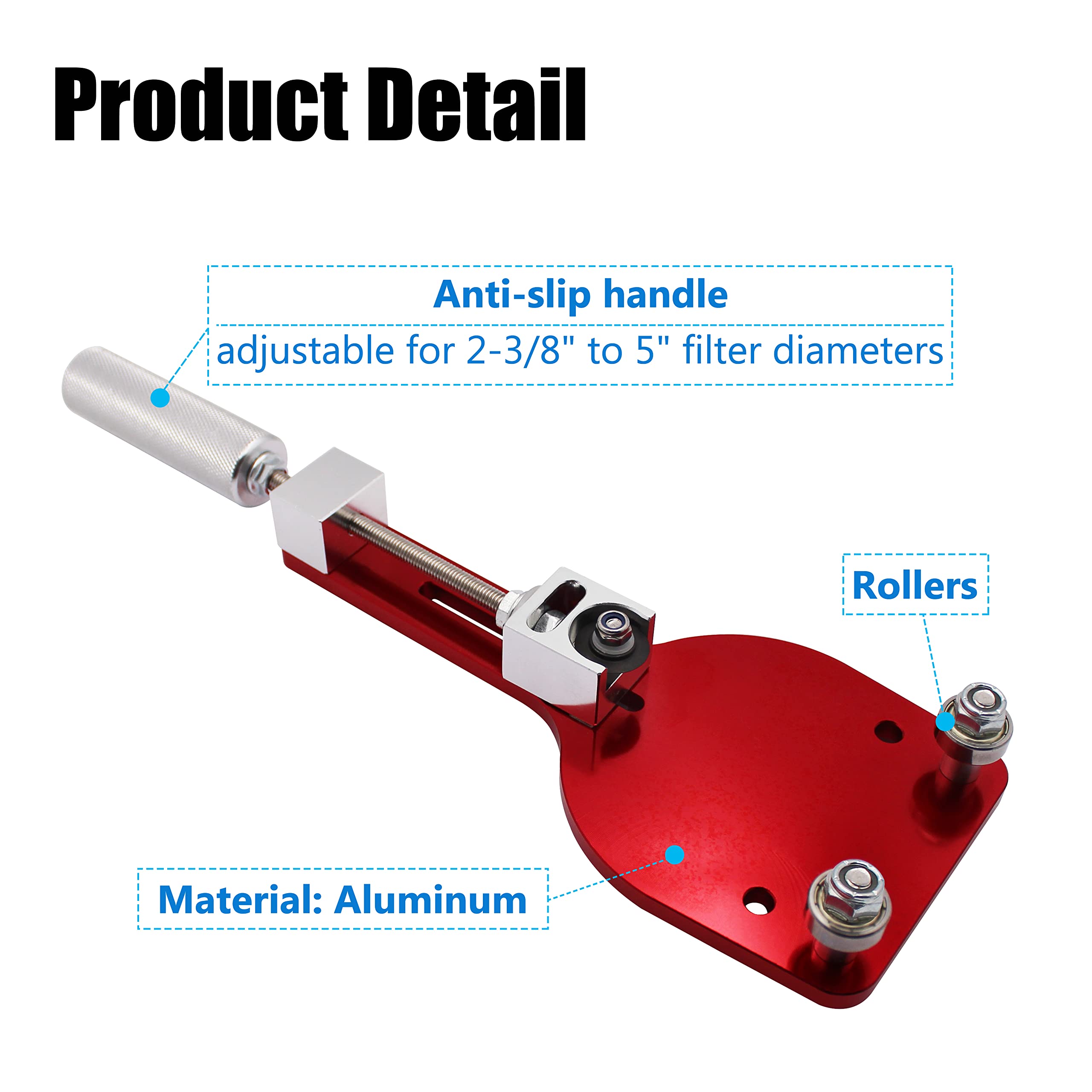 NipponAsia 77750 Oil Filter Cutter Replacement for Longacre, Suitable for Filter Cutting Range 2 3/8"-5".