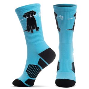 ChalkTalkSPORTS Lacrosse Athletic Mid-Calf Woven Socks | Lacrosse Dog Socks | Adult Size