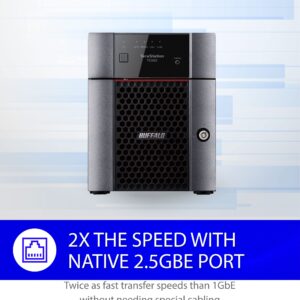 BUFFALO TeraStation 3420DN 4-Bay SMB 8TB (2x4TB) Desktop NAS with Hard Drives Included Network Attached Storage