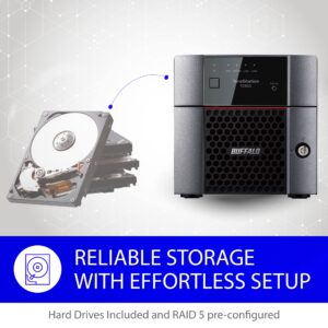 BUFFALO TeraStation 3220DN 2-Bay SMB 8TB (2x4TB) Desktop NAS w/Hard Drives Included Network Attached Storage