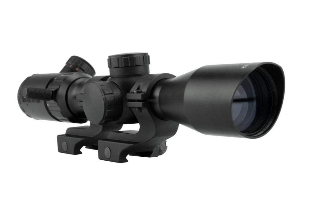 Monstrum 3-9x32 Rifle Scope with Rangefinder Reticle | Monstrum Offset Picatinny Scope Rings | Bundle