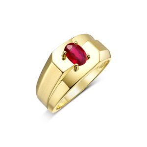 Rylos Oval Silitaire Red Ruby Ring - July Birthstone* Size 9