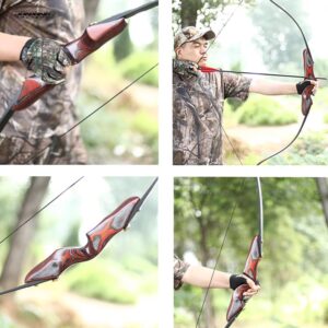 15 Inch ILF Bow Riser Wooden Bow Handle Recurve Bow Handle Takedown Bow Riser Right Handed for Archery Bow Targeting (Red)