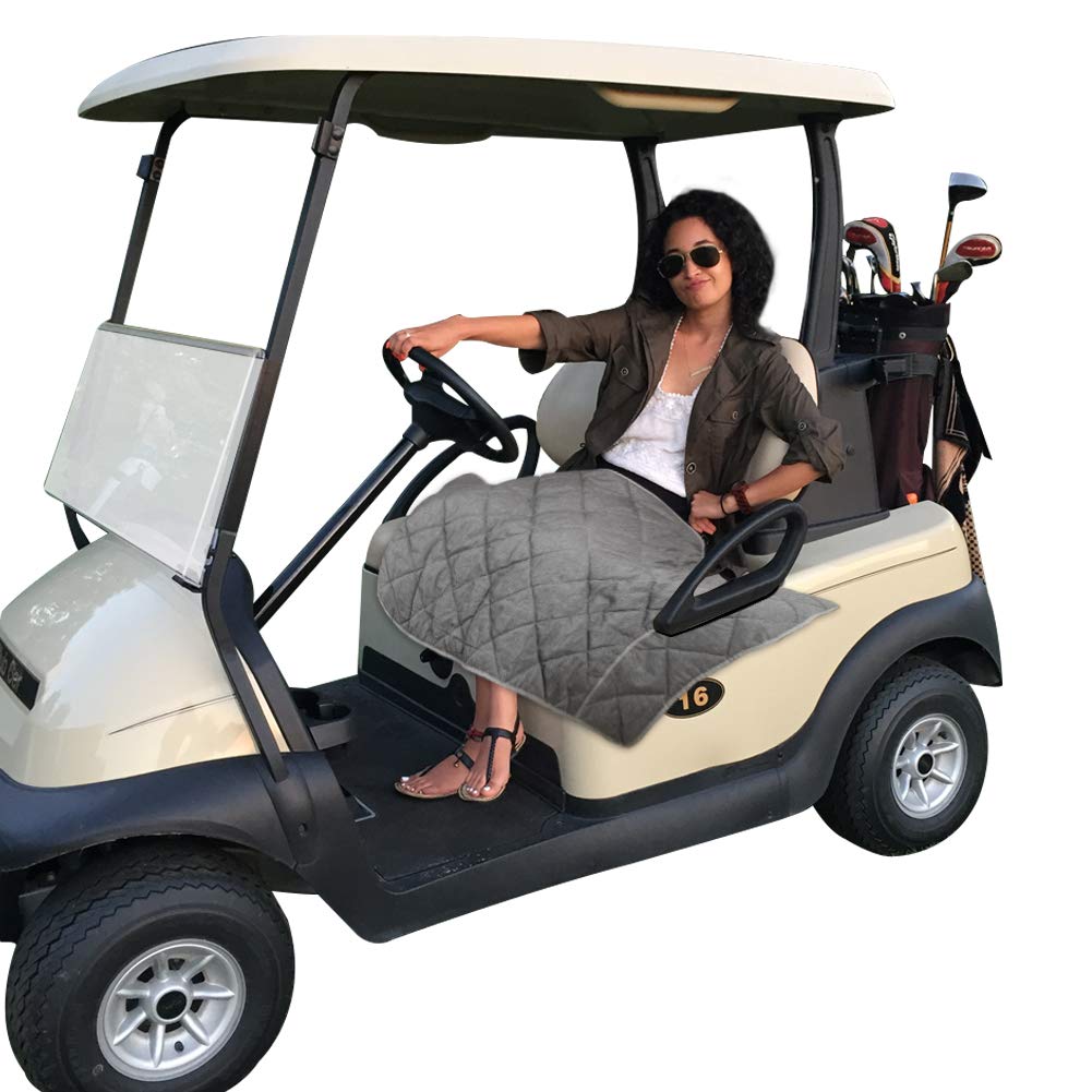 Golf Cart Seat Covers,EZGO Seat Cover,Heavy Duty Golf Cart Seat Blanket,Waterproof Travel Sports Cart Seat Cushion Covers for 2 Person Seats Club Car,Winter Golf Cart Accessories,Golf Cart Seat Cover