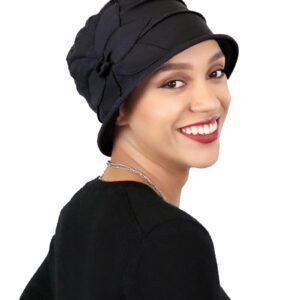 Hats Scarves & More Womens Hat Chemo Headwear Cancer Hat 50+ UPF Sun Protection Summer Seattle Chic Black