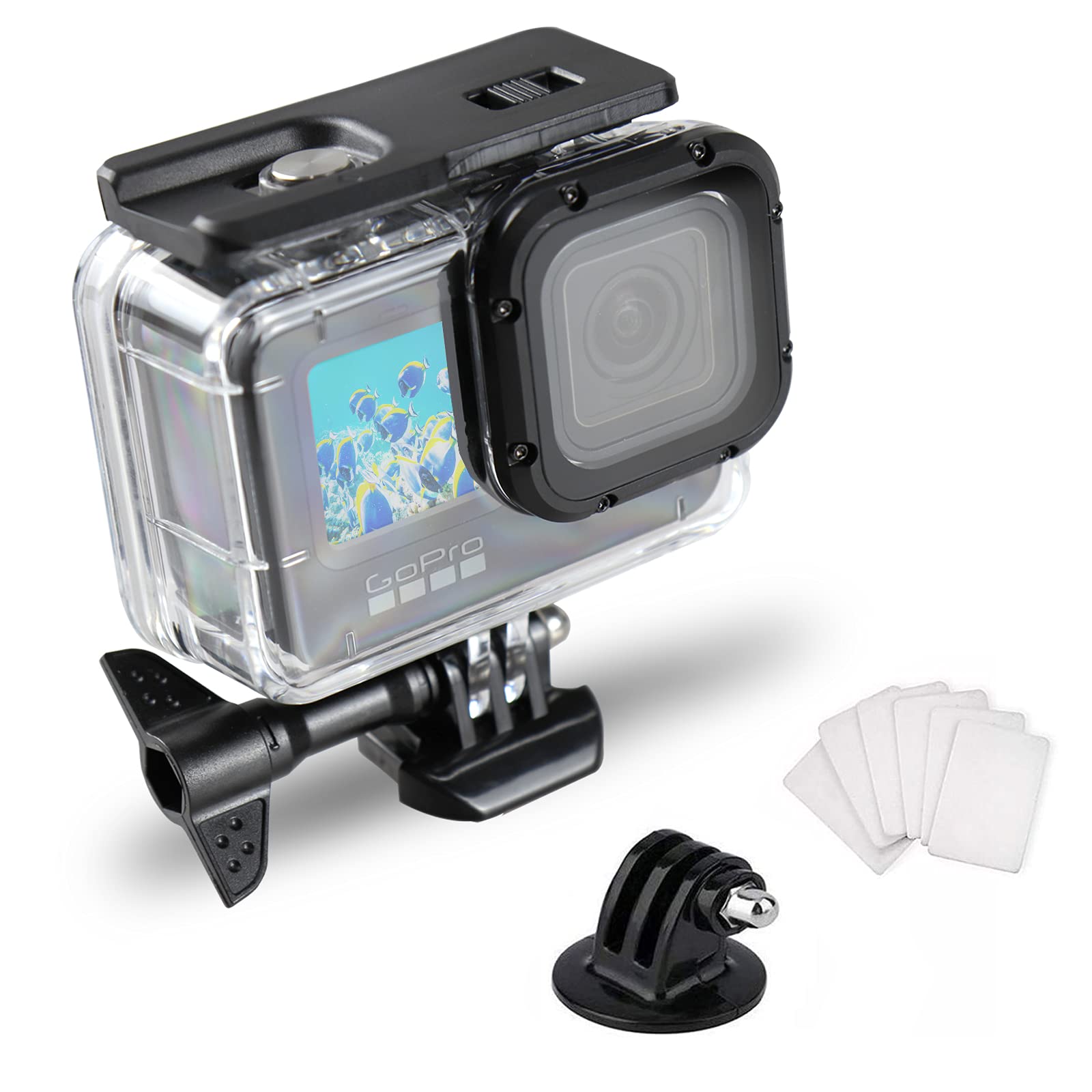 Waterproof Case for Gopro Hero 12 11 10 9 Accessories, SRUIM Underwater Diving 50M/164FT Protective Housing Shell for Go Pro Hero12 Action Camera with Bracket Accessories