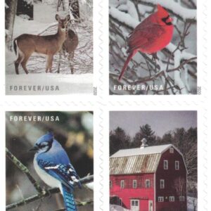 USPS Forever Stamps Winter Scenes - Book of 20 Postage Stamps