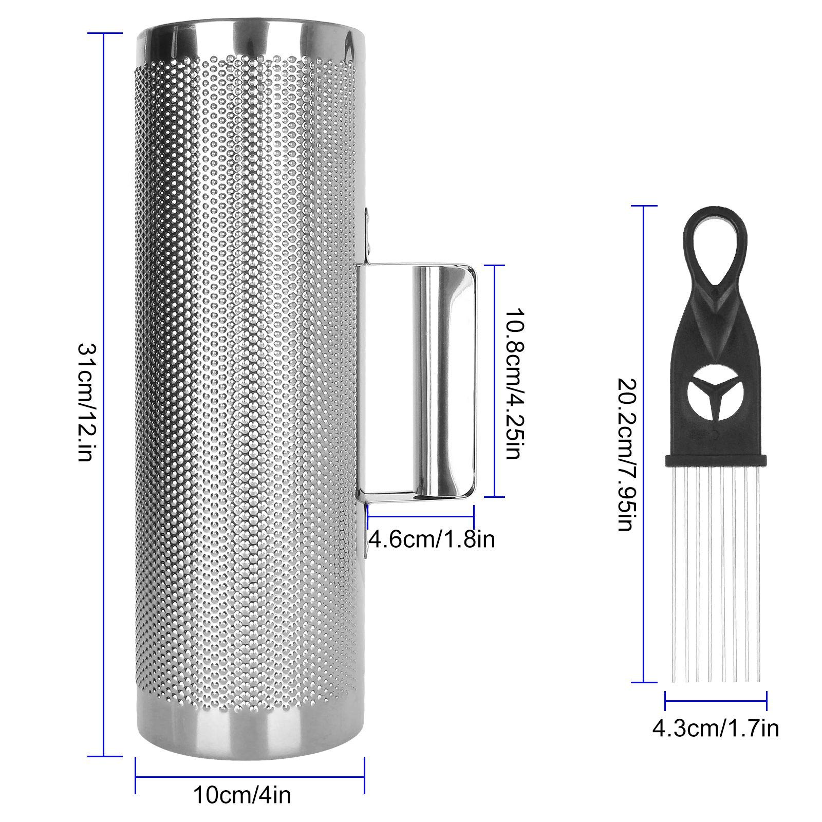 12" x 4" Metal Guiro Instrument with Scraper, Stainless Steel Guiro Shaker, Shaker Musical Instruments, 12" 4" Latin Percussion Instrument Musical Training Tool