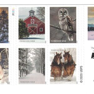 USPS Forever Stamps Winter Scenes - Book of 20 Postage Stamps