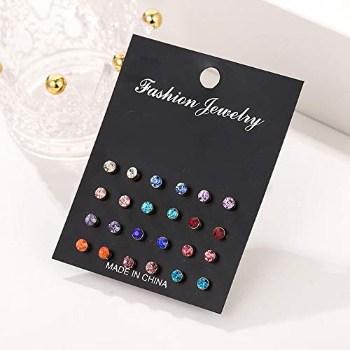 62 Pairs Stud Earrings Set Hypoallergenic Earring Sets Circle Ball Faux Pearl Earring Set Jewelry Gift for Women (#1)