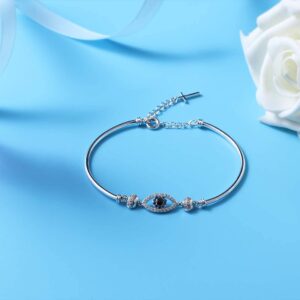 SUE'S SECRET Evil Eye Bracelet Crystal Jewelry Bangle with a Tiny Cross Extender for Women Mothers Day Easter Gifts for Mom Anniversary Day Birthday